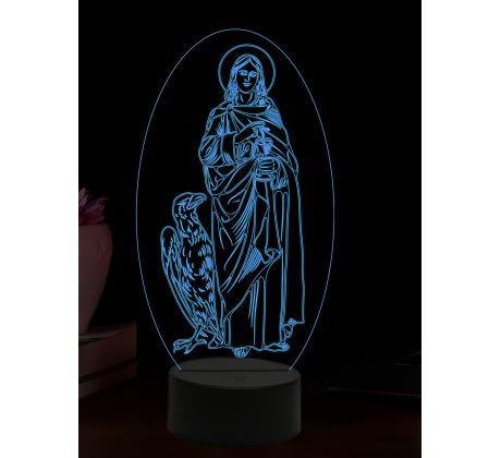 Beling 3D lampa, Apoštol Jan, 16 barevná, AA73