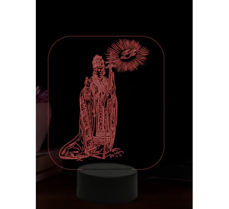 Beling 3D lampa, Svatý Gregor, 16 barevná,AA74
