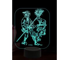 Beling 3D lampa, Svatý Hubert, 16 barevná, AA76