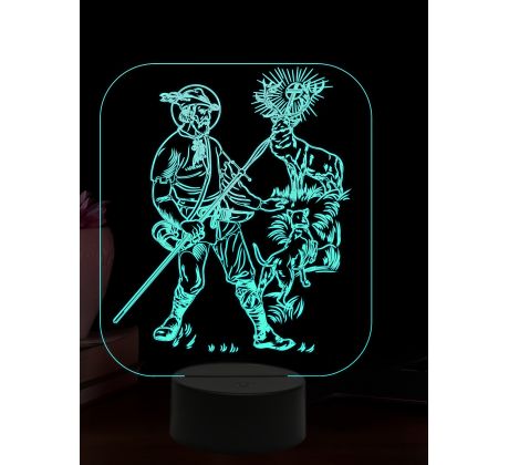 Beling 3D lampa, Svatý Hubert, 16 barevná, AA76