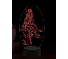 Beling 3D lampa, Svatý Kryštof, 16 barevná, AA79