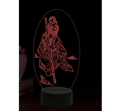 Beling 3D lampa, Svatý Kryštof, 16 barevná, AA79