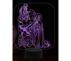 Beling 3D lampa, Svatý Ignác, 16 barevná, AA80