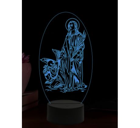 Beling 3D lampa, Svatá Julie z Nikomedie, 16 barevná,AA84
