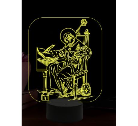 Beling 3D lampa, Svatý Vavřinec, 16 barevná, AA85