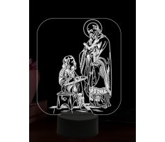 Beling 3D lampa, Svatý Leander ze Sevilly, 16 barevná, AA86