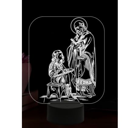 Beling 3D lampa, Svatý Leander ze Sevilly, 16 barevná, AA86