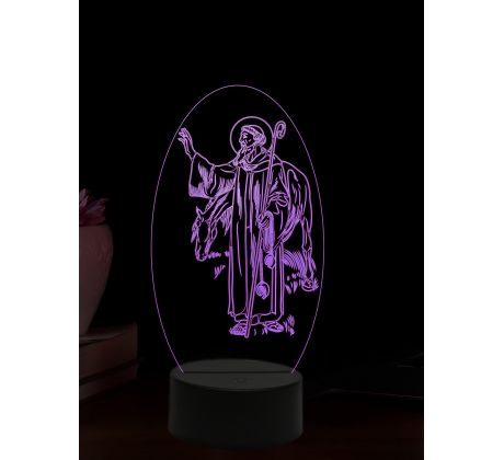 Beling 3D lampa, Svatý Leonard, 16 barevná, AA87