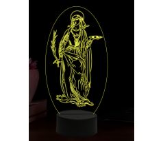 Beling 3D lampa, Svatá Lucie, 16 barevná, AA88