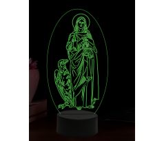 Beling 3D lampa, Panna Maria Guadalupská, 16 barevná, AA90