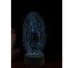 Beling 3D lampa, Panna Maria Guadalupská, 16 barevná, AA90