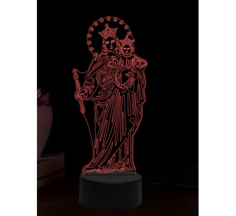 Beling 3D lampa, Maria Auxiliadora, 16 barevná, AA92