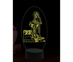Beling 3D lampa, Svatá Eufrazie, 16 barevná,AA95