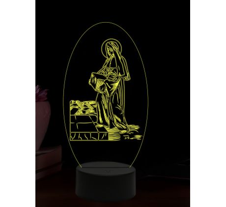 Beling 3D lampa, Svatá Eufrazie, 16 barevná,AA95