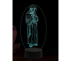 Beling 3D lampa, Svatý František z Assisi, 16 barevná, AA96