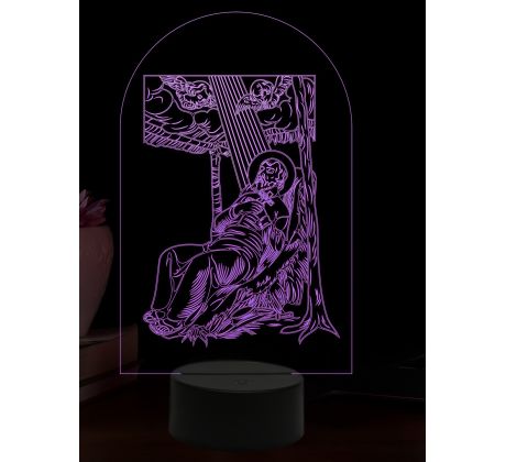 Beling 3D lampa, Svatý František Xaverský, 16 barevná, AA97