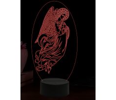 Beling 3D lampa, Archanděl Gabriel, 16 barevná, AA99