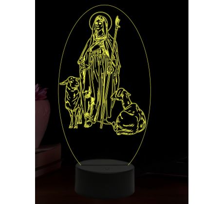 Beling 3D lampa, Svatá Jenovéfa, 16 barevná, AA100