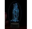 Beling 3D lampa, Svatá Gertruda Veliká, 16 barevná,AA102
