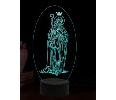 Beling 3D lampa, Svatá Gertruda Veliká, 16 barevná,AA102