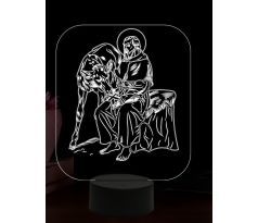 Beling 3D lampa, Svatý Giles Abbot, 16 barevná, AA103