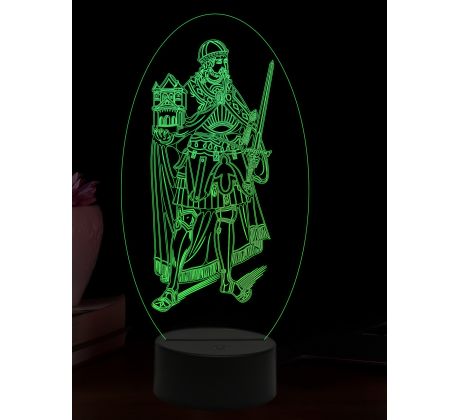 Beling 3D lampa, Svatý Jindřich druhý, 16 barevná,AA104