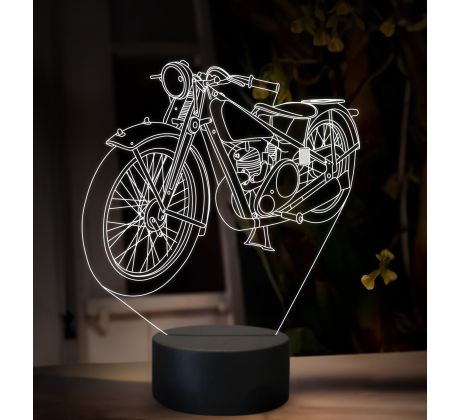 Beling 3D lampa, JAWA 175 Villiers, 16 barevná ZZ78