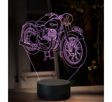 Beling 3D lampa, JAWA 350 OHV, 16 barevná ZZ81