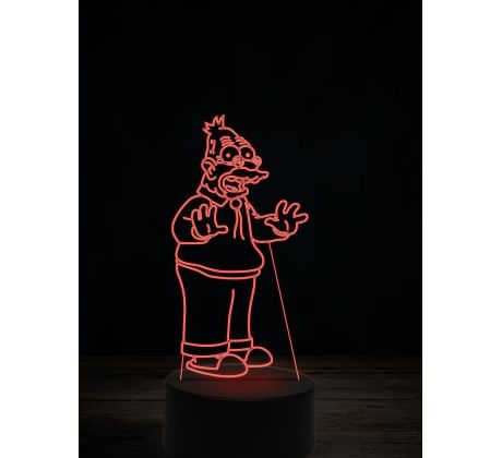 Beling 3D lampa, Abraham Simpson, 16 barevná, SP01