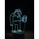 Beling 3D lampa, Barney Gumble, 16 barevná, SP03