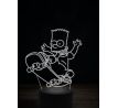 Beling 3D lampa, Bart Simpson, 16 barevná, SP04