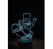 Beling 3D lampa, Bart Simpson, 16 barevná, SP04