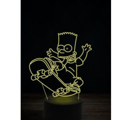 Beling 3D lampa, Bart Simpson, 16 barevná, SP04