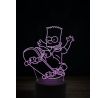Beling 3D lampa, Bart Simpson, 16 barevná, SP04