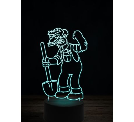 Beling 3D lampa, Groundskeeper Willie, 16 barevná, SP06