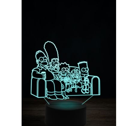 Beling 3D lampa, Rodina Simpson, 16 barevná, SP19