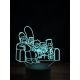 Beling 3D lampa, Rodina Simpson, 16 barevná, SP19
