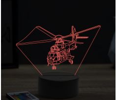 Beling 3D lampa, 330 Puma helicopter, 16 barevná, LV01