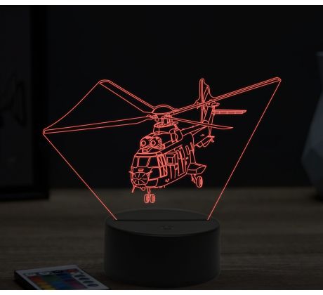 Beling 3D lampa, 330 Puma helicopter, 16 barevná, LV01