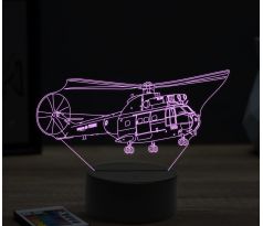 Beling 3D lampa, Aerospatiale SA 330 Puma, 16 barevná, LV05