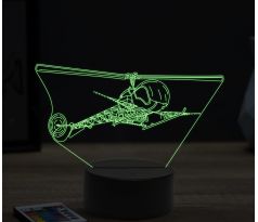 Beling 3D lampa, Agroindustrial helicopter, 16 barevná, LV07