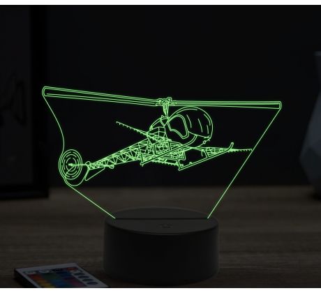 Beling 3D lampa, Agroindustrial helicopter, 16 barevná, LV07