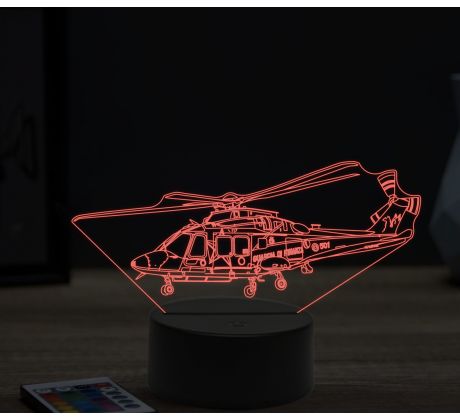 Beling 3D lampa, Agusta Westland AW169 helicopter, 16 barevná, LV08