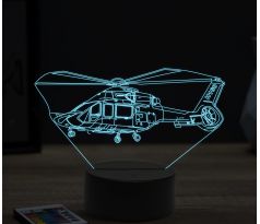 Beling 3D lampa, Airbus H160 helicopter, 16 barevná, LV10