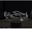 Beling 3D lampa, Airplane Max Holste MH 1521, 16 barevná, LV12