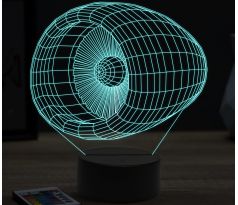 Beling 3D lampa, Airplane turbine, 16 barevná, LV13