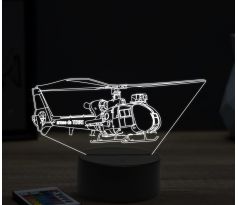 Beling 3D lampa, Army helicopter gazelle, 16 barevná, LV16
