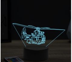 Beling 3D lampa, Army helicopter Puma, 16 barevná, LV17