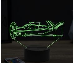 Beling 3D lampa, Beechcraft Bonanza airplane, 16 barevná, LV21