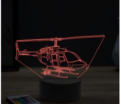 Beling 3D lampa, Bell helicopter, 16 barevná, LV22